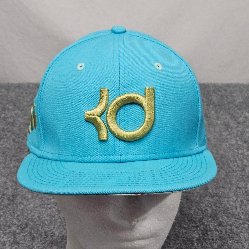Nike Kevin Durant KD Snapback Hat Blue Gold Logo Flat Bill Streetwear Cap Hype